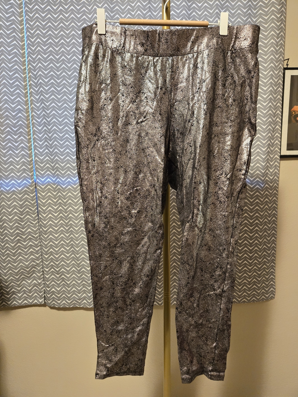 Torrid Metallic Silver Leggings